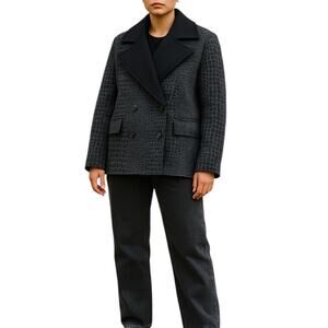 Patrizia Pepe Wool Cashmere Double Breasted Coat Gray Size 42/ S